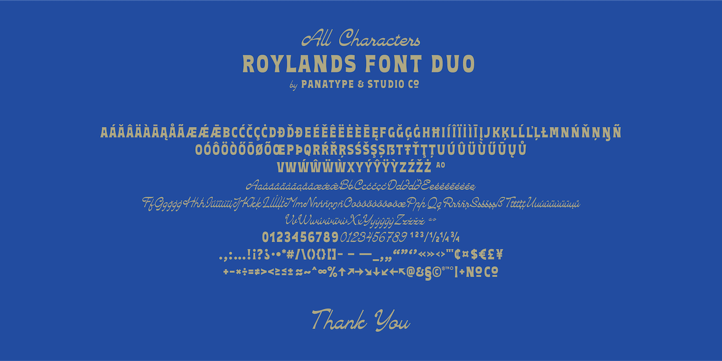 Ejemplo de fuente Roylands Font Duo #2